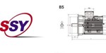 Moteur  SPL 250M2B  55KW   3000 min-1  230/400V  B5